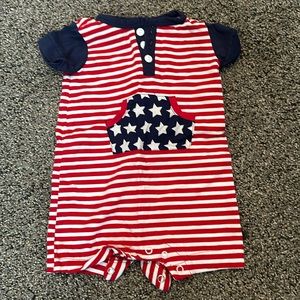 Ricrac & ruffles 0/3 month onesie